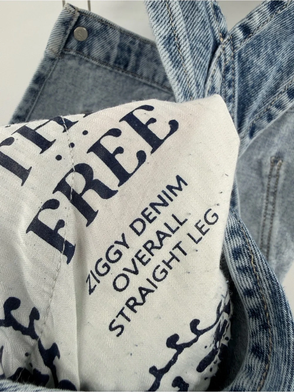 We The Free Free People Ziggy Denim Overall in Powder Blue Size XS